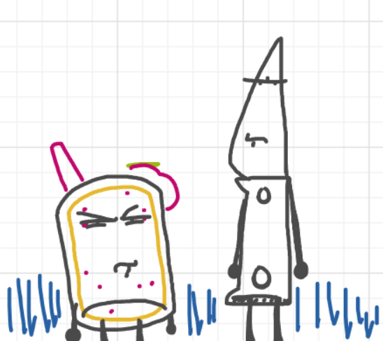 A panel from Ready Oar Knot, episode three of the Board Boards object show by Furretwalk/WalkingFurret.